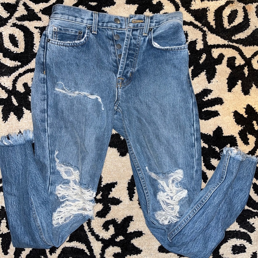 Carmar Distressed Mom Jeans